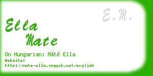 ella mate business card