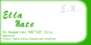 ella mate business card